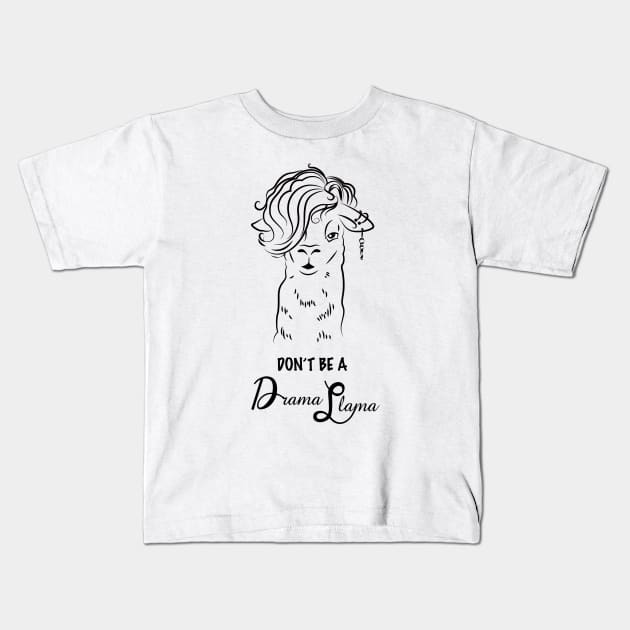 Drama Llama Kids T-Shirt by Sarah Butler